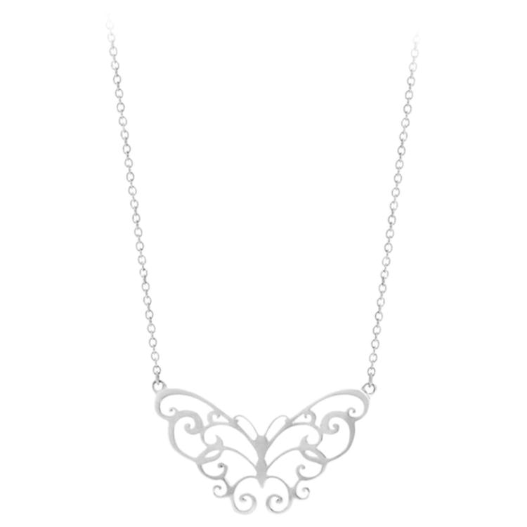 TIFFANY & CO./蒂芙尼 Tiffany & Co. Hollow Design 925 Silver Necklace