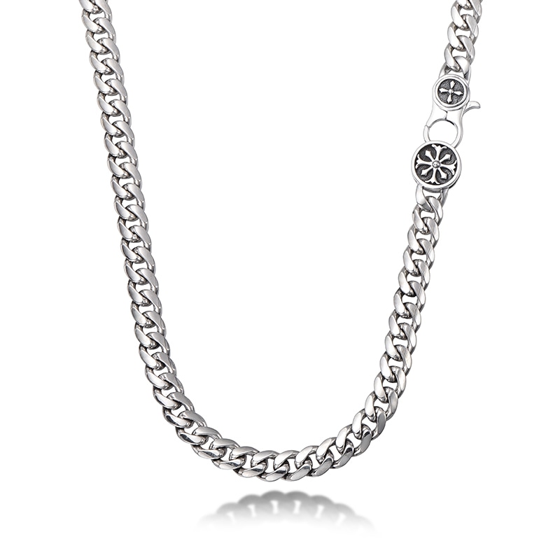 IDEAGEMER Silver Necklace