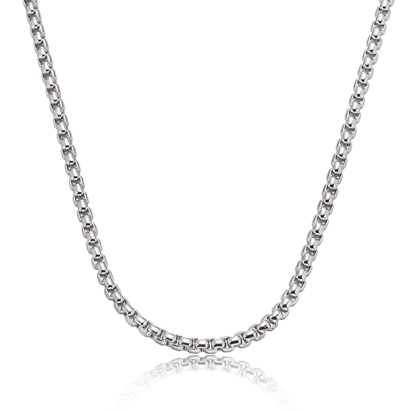 IDEAGEMER Half Moon Box Chain Necklace