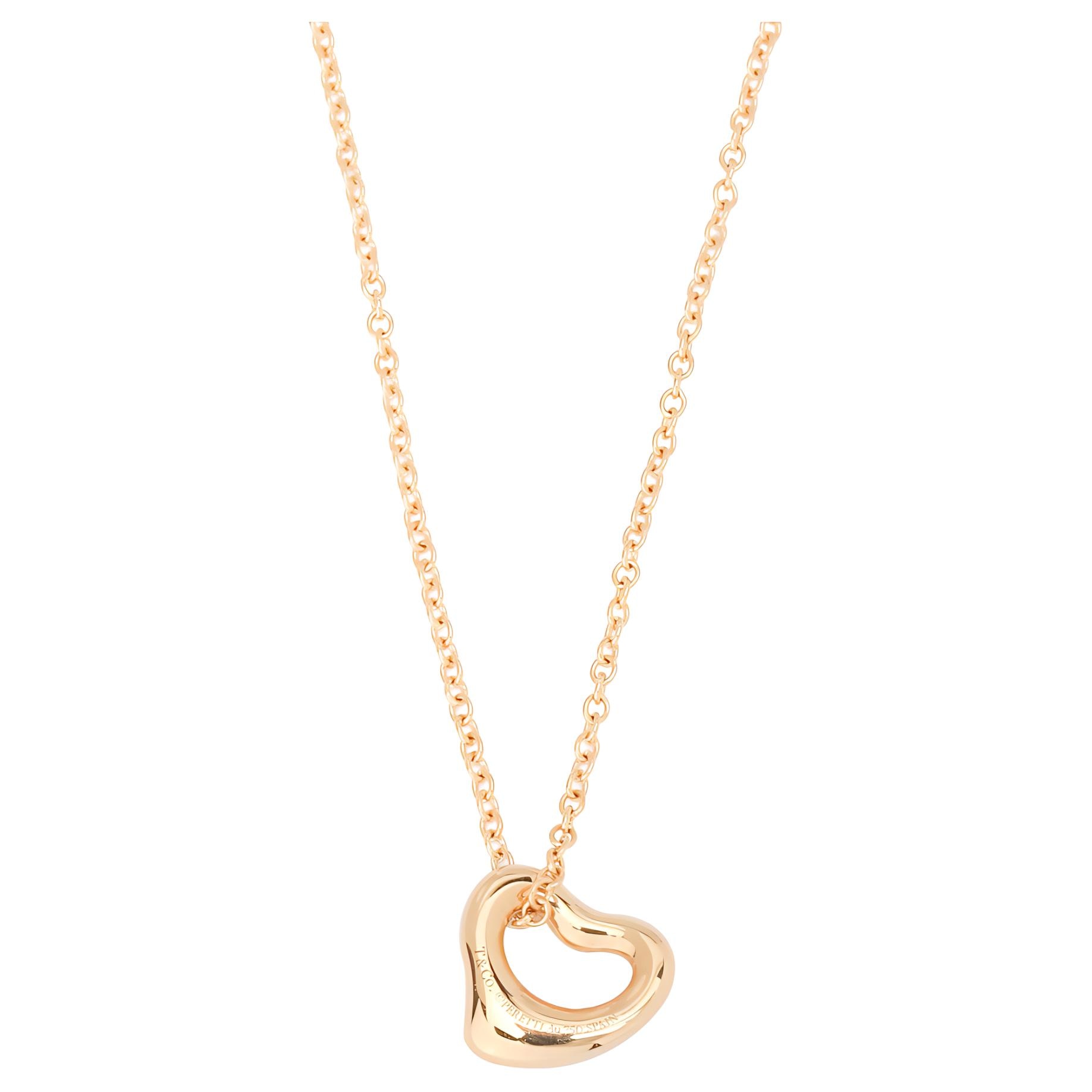 TIFFANY & CO./蒂芙尼 Tiffany & Co. Elsa Peretti Open Heart Necklace
