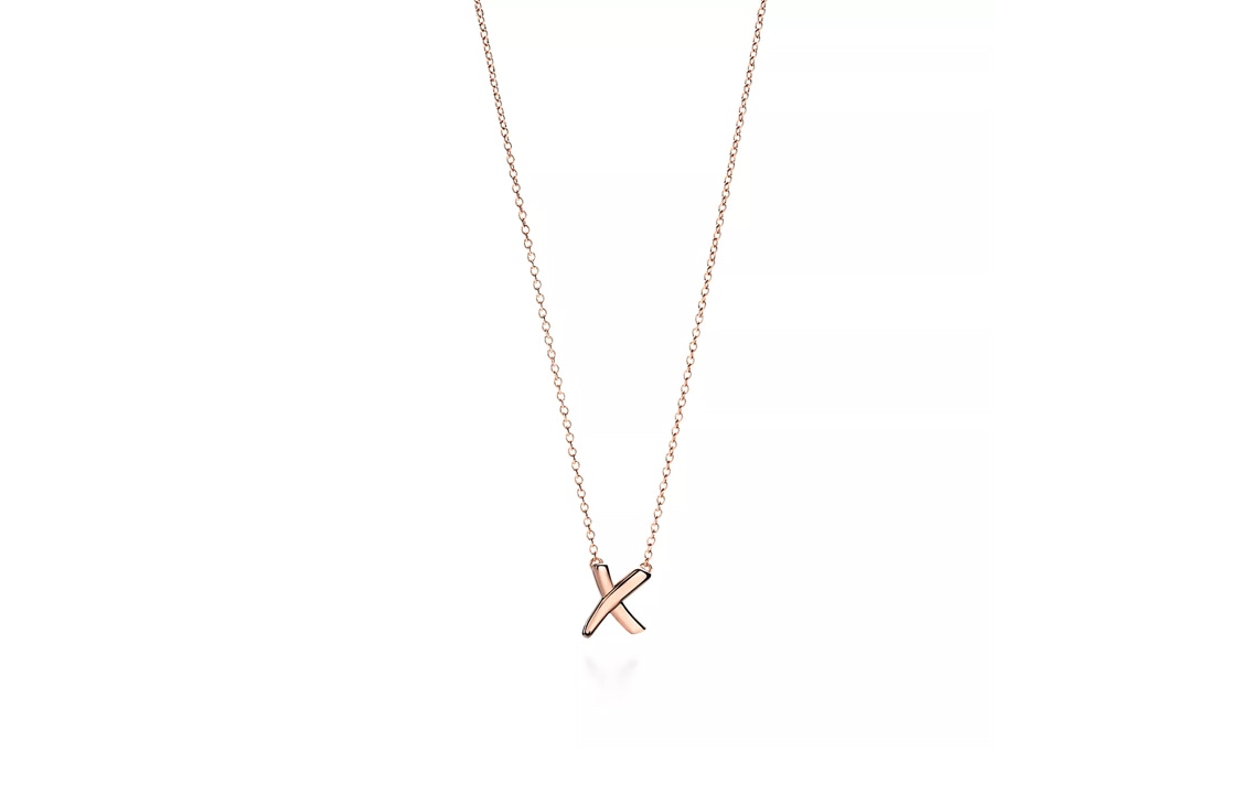 TIFFANY & CO./蒂芙尼 Tiffany & Co. X Pendant Necklace Rose Gold