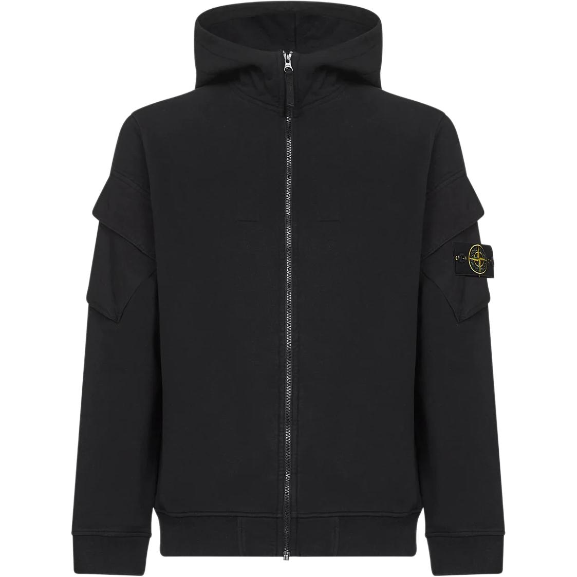 Stone Island Hoodie Jacket Black