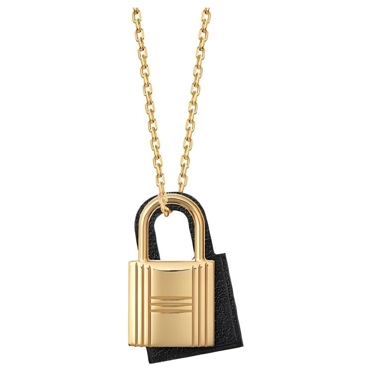 HERMES/爱马仕 Hermes O'Kelly Pendant Necklace Black Gold