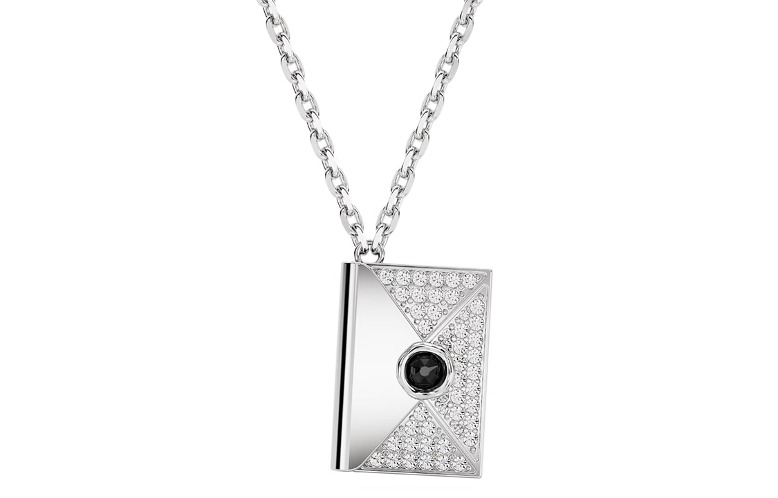 Swarovski/施华洛世奇 Swarovski Love Letter Necklace Rhodium Silver