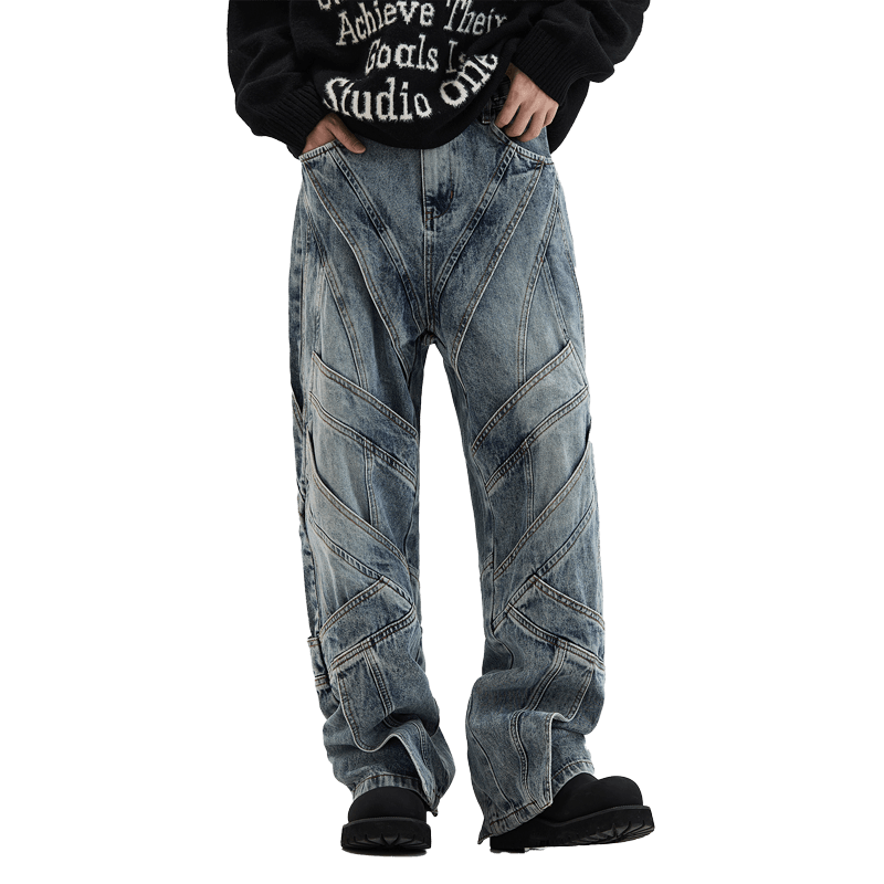 ALL IN Vintage Washed Wide Leg Jeans