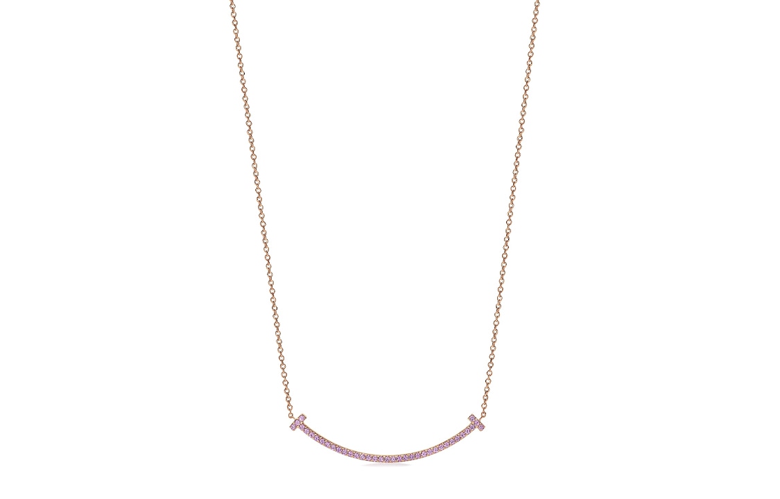 TIFFANY & CO./蒂芙尼 Tiffany & Co. T Smile Necklace Rose Gold