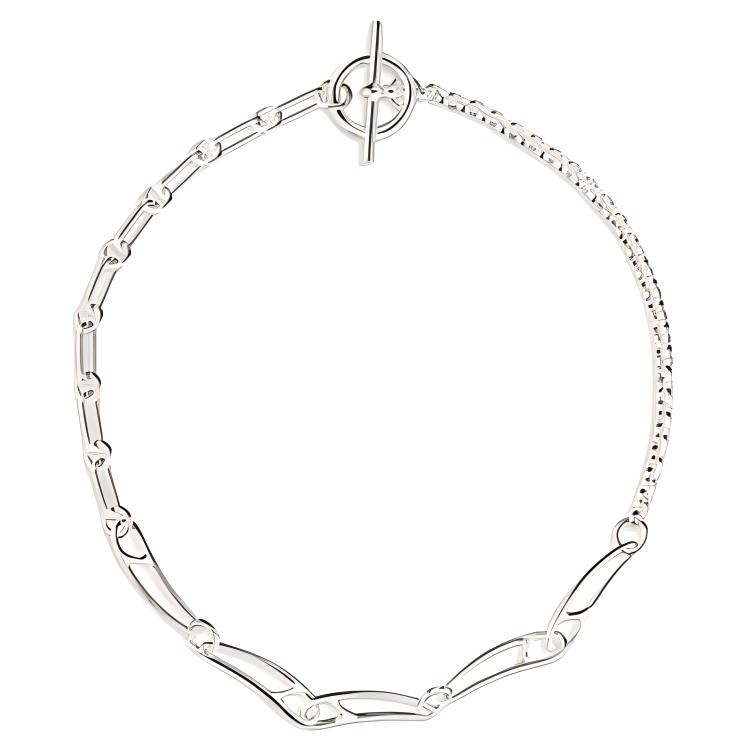 HERMES/爱马仕 Hermes Graphic Design 925 Silver Necklace