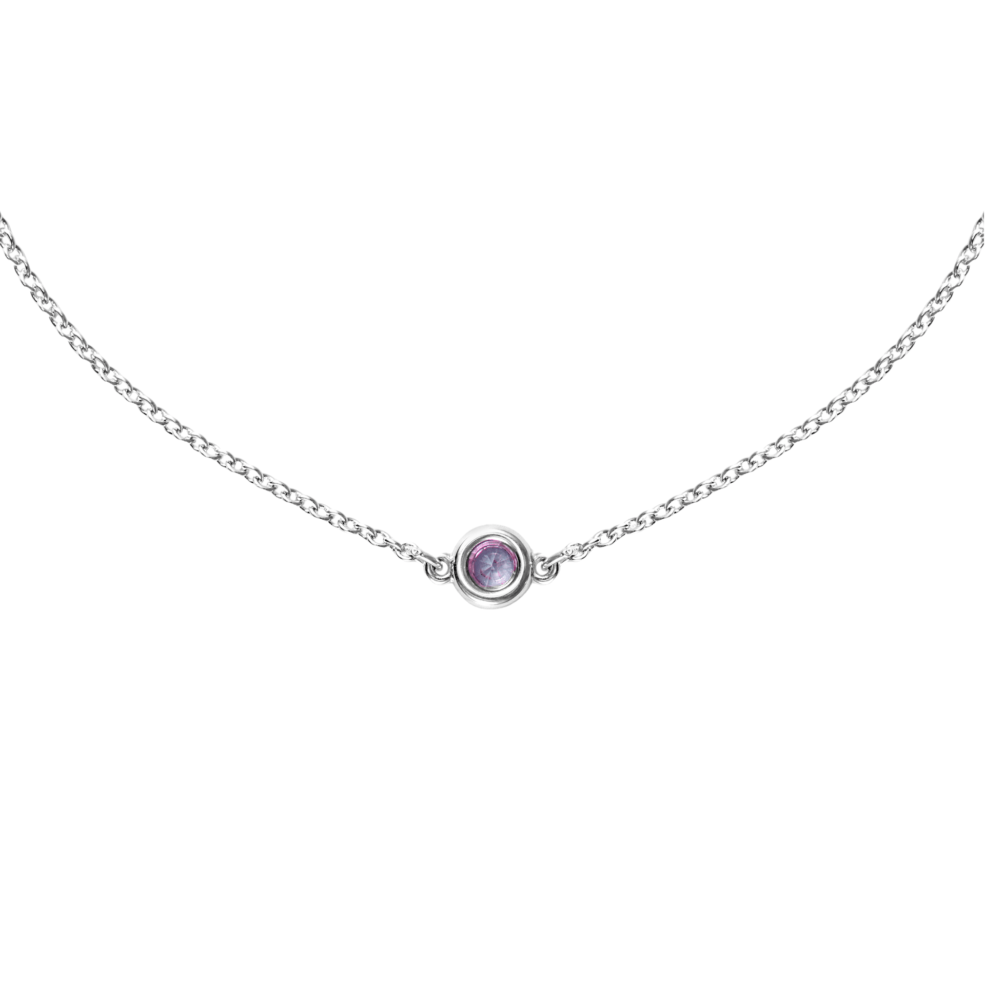 TIFFANY & CO./蒂芙尼 Tiffany & Co. Round Pink Sapphire Necklace
