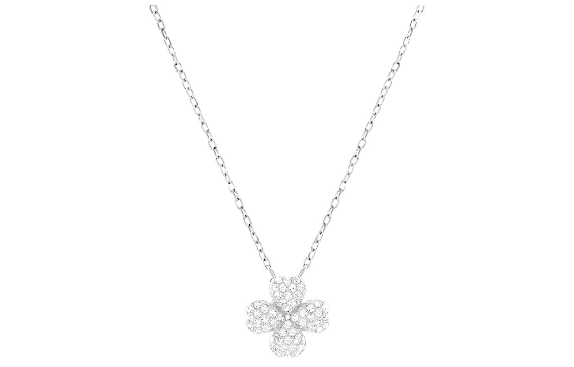 Swarovski/施华洛世奇 Swarovski Banjo Clover Necklace Rhodium