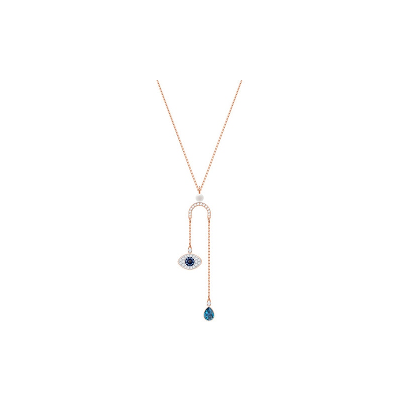 Swarovski/施华洛世奇 Swarovski Symbolic Evil Eye Necklace Rose Gold Blue