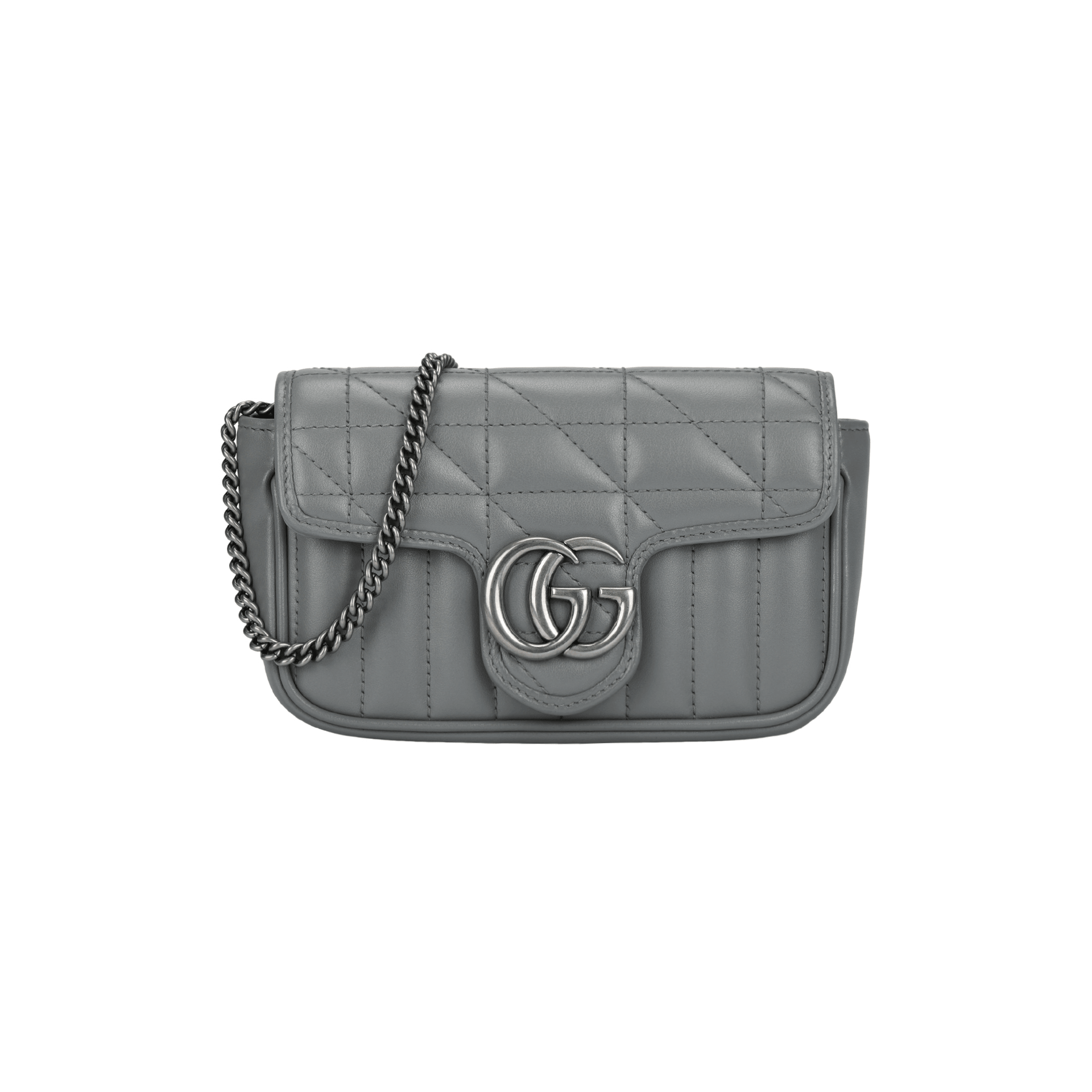 GUCCI/古驰 Gucci Marmont Super Mini Grey