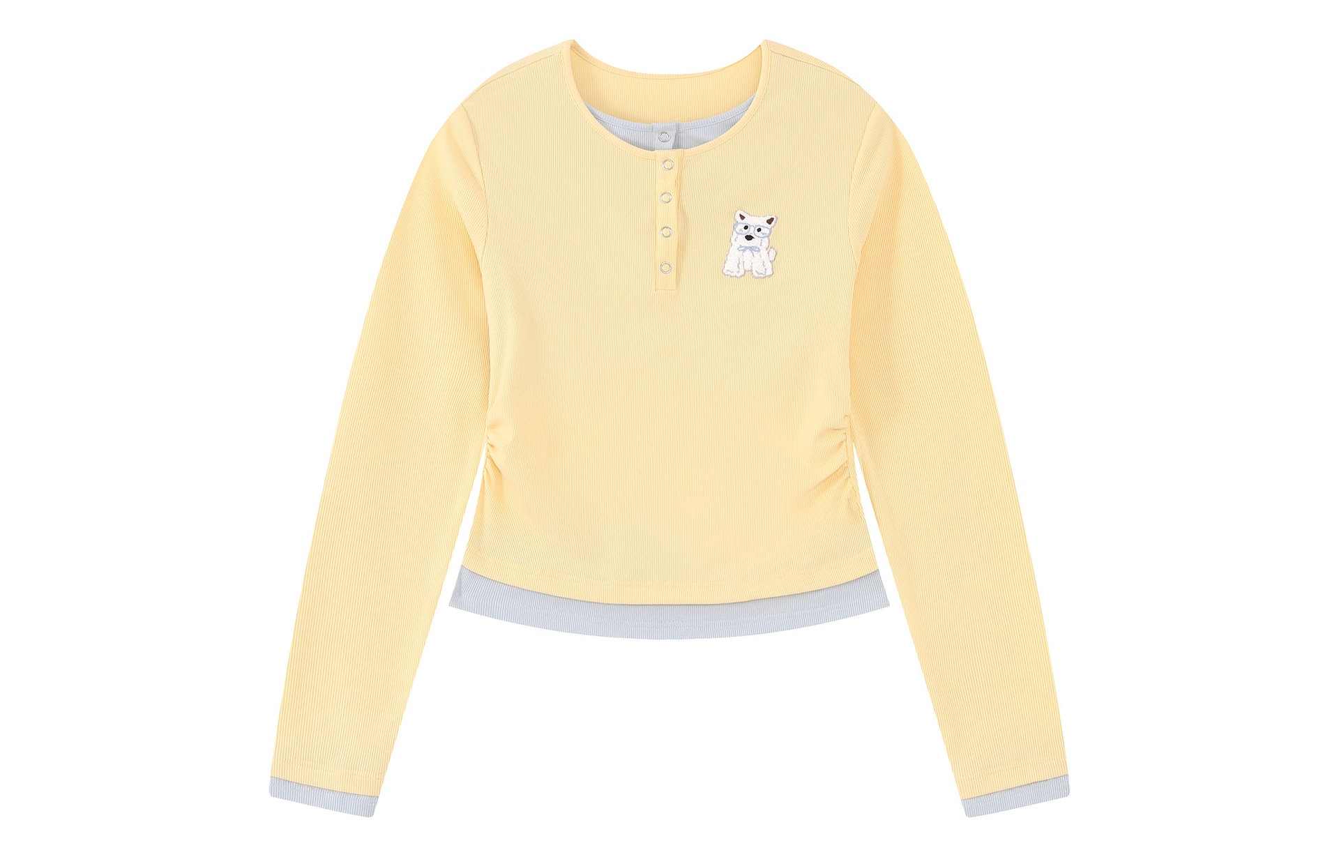 F426 Henley Collar Long Sleeve T-Shirt