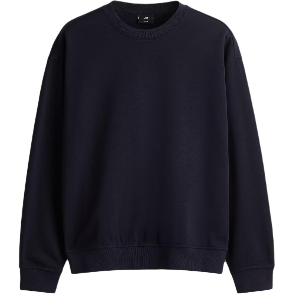 H&M Relaxed Ribbed Crewneck Sweatshirt