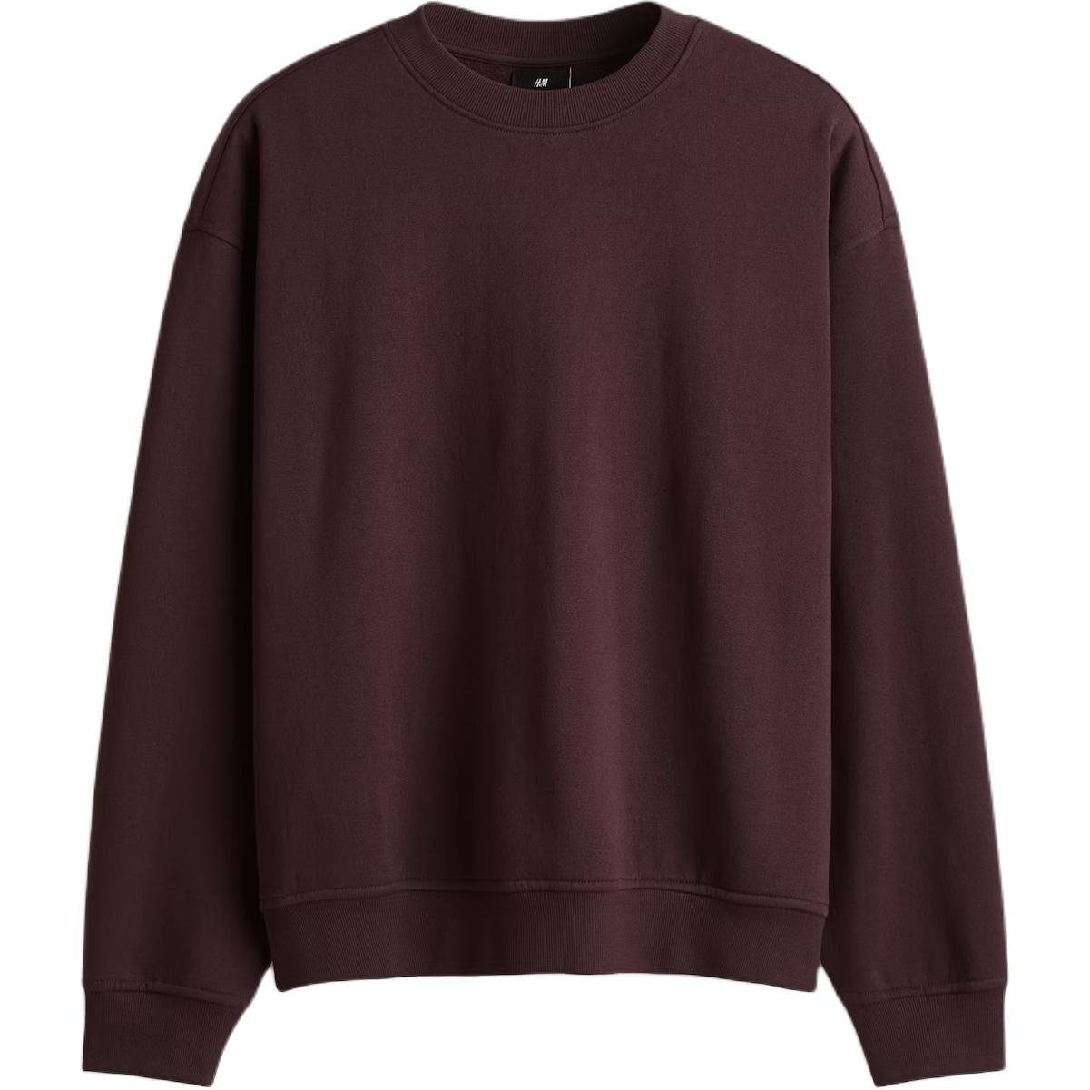 H&M Relaxed Ribbed Crewneck Sweatshirt