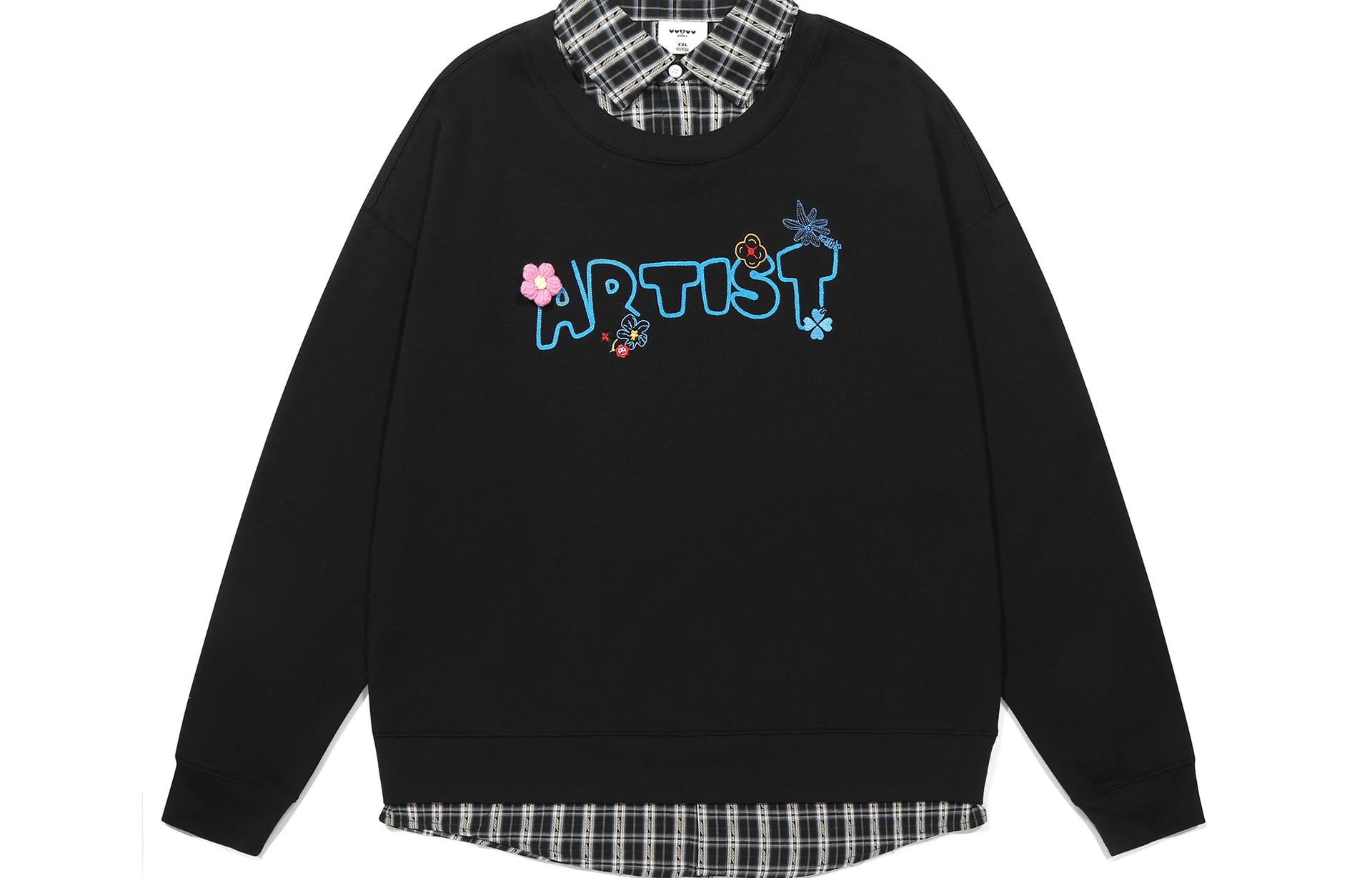 Guuka College Style Knit Heart Letter Pullover