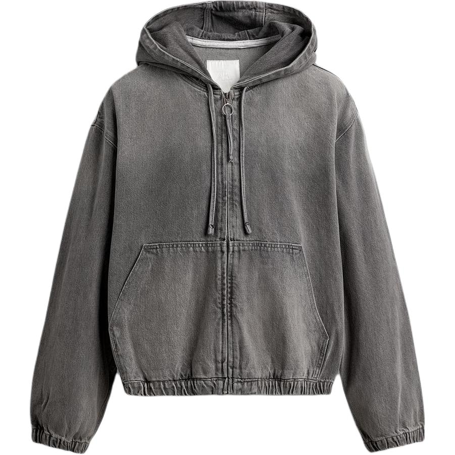 ZARA Hooded Washed Loose Jacket Men