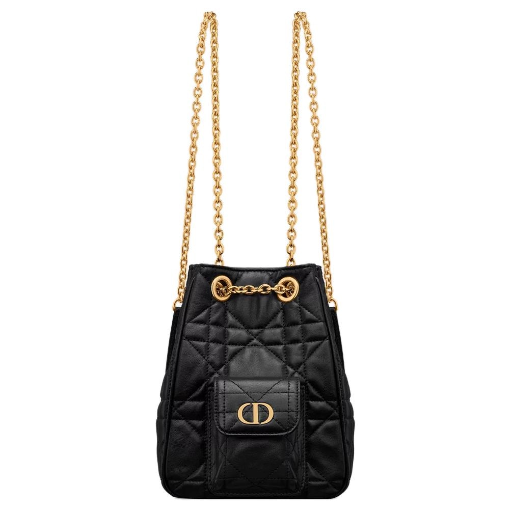 DIOR Caro Multicarry Small Black Lambskin Backpack