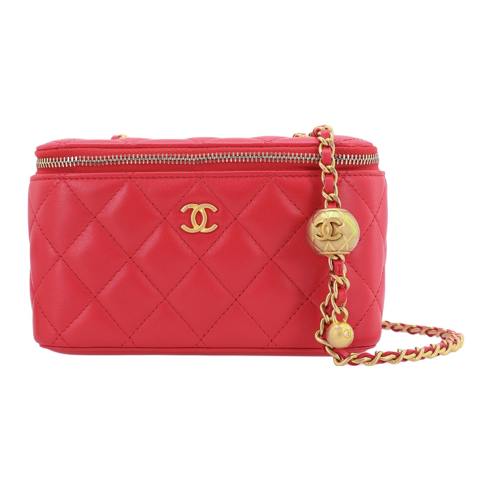 Chanel Box Bag Coral Red