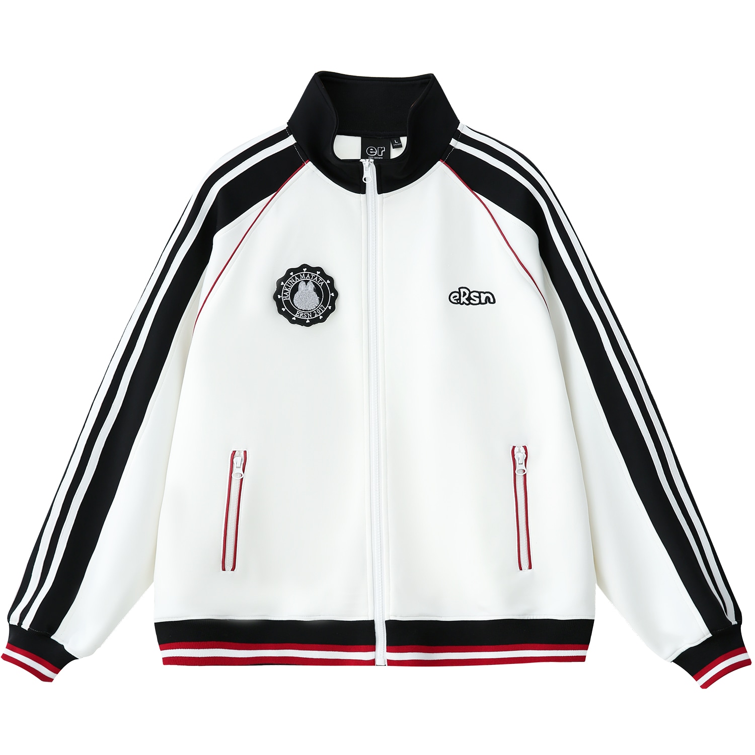 ER Retro Campus Badge Colorblock Bomber Jacket