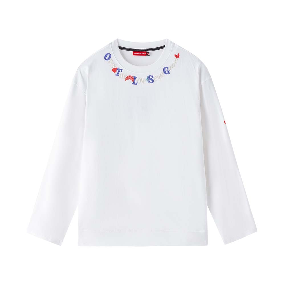 SPRAYGROUND Shark Logo Embroidered Long Sleeve Tee