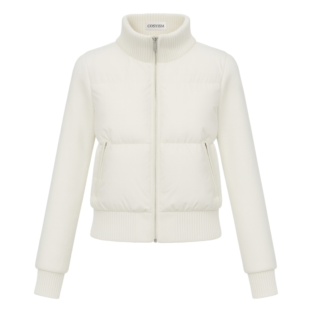 COSYISM Patchwork Sweater Short Coat