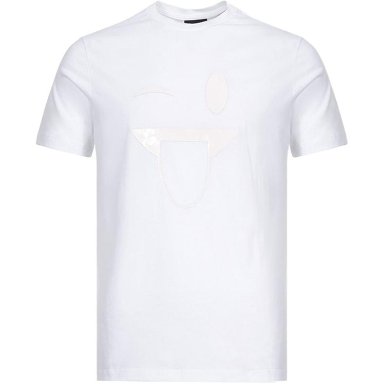 EMPORIO ARMANI/阿玛尼 Emporio Armani Printed Cotton T-Shirt White