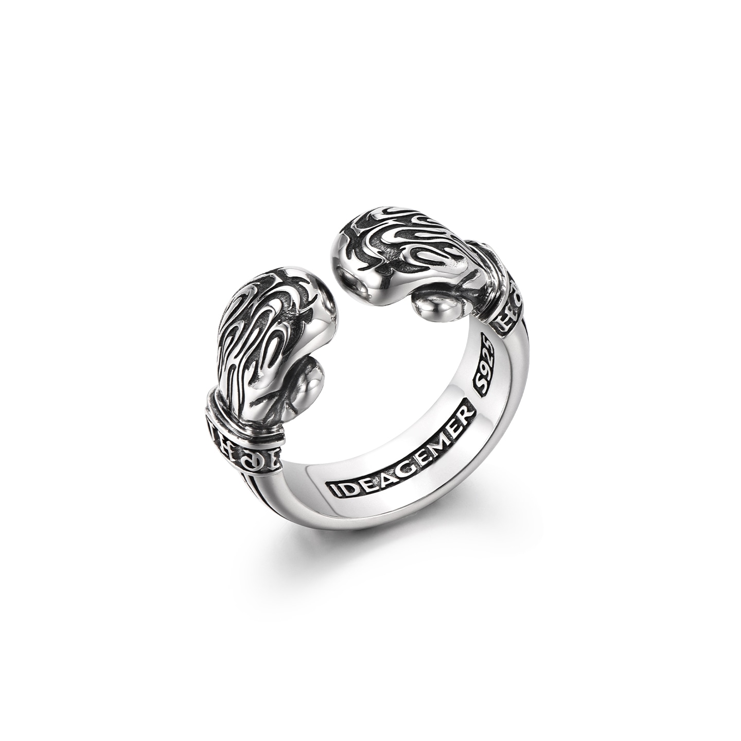 IDEAGEMER Lucky Ring 925 Silver