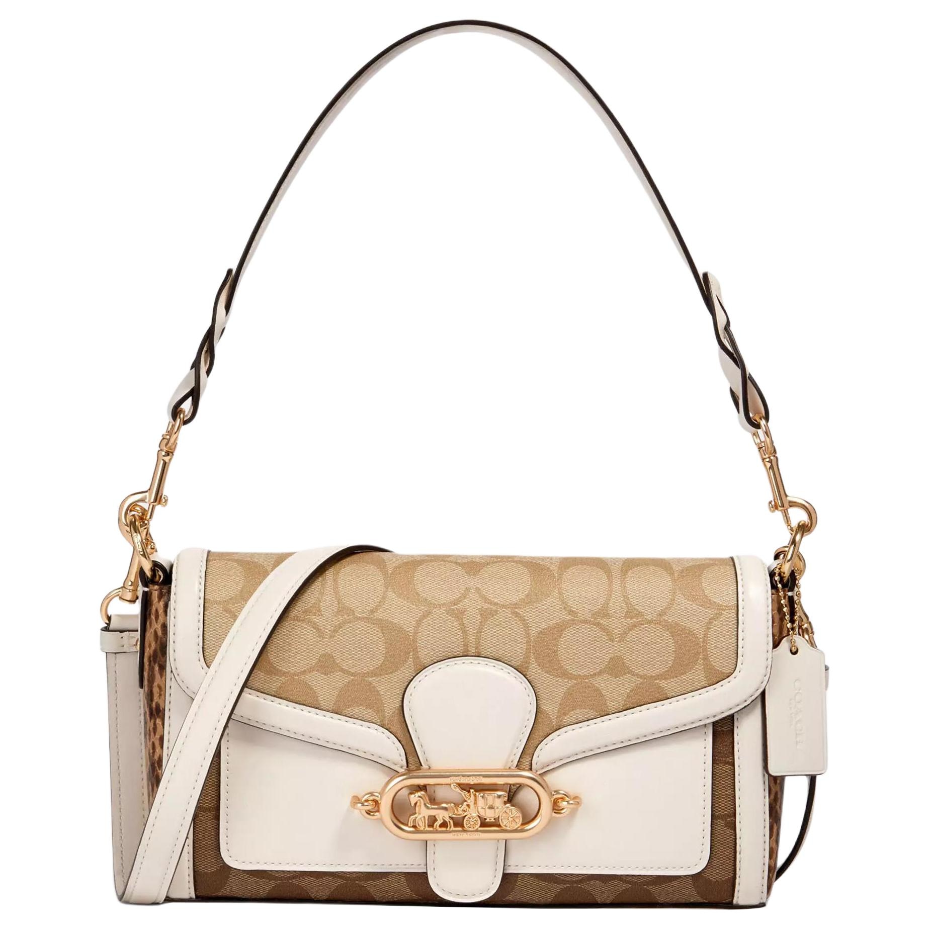 COACH/蔻驰 COACH Jade 26 Canvas Leather Satchel