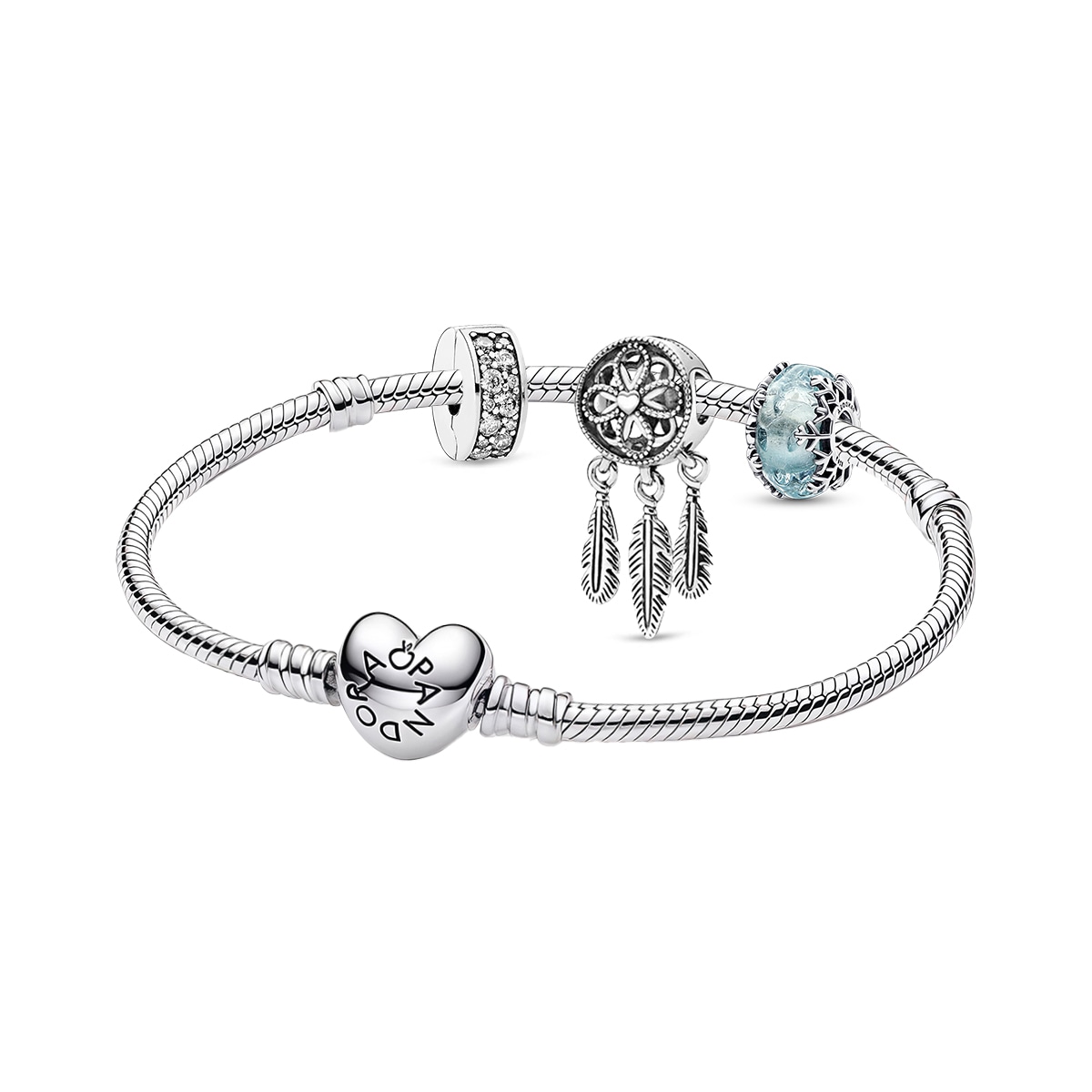 Pandora/潘多拉 Pandora Feather Charm 925 Silver