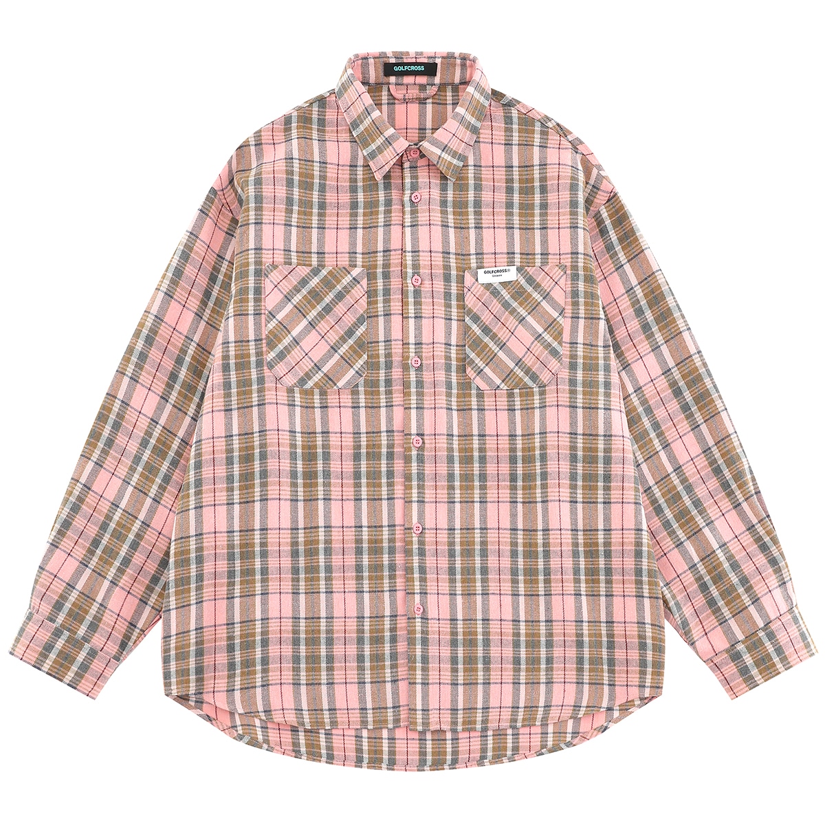 GOLFCROSS Retro Plaid Shirt