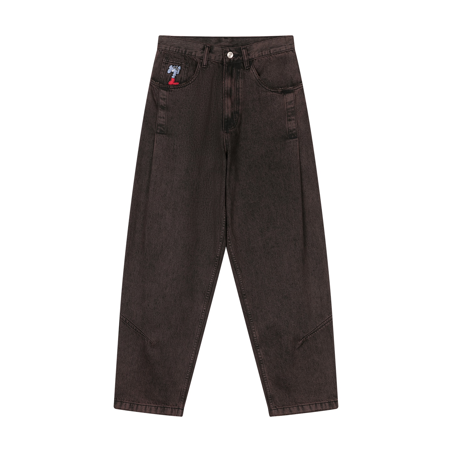 MIND ERROR Loose Retro Mid-Rise Jeans