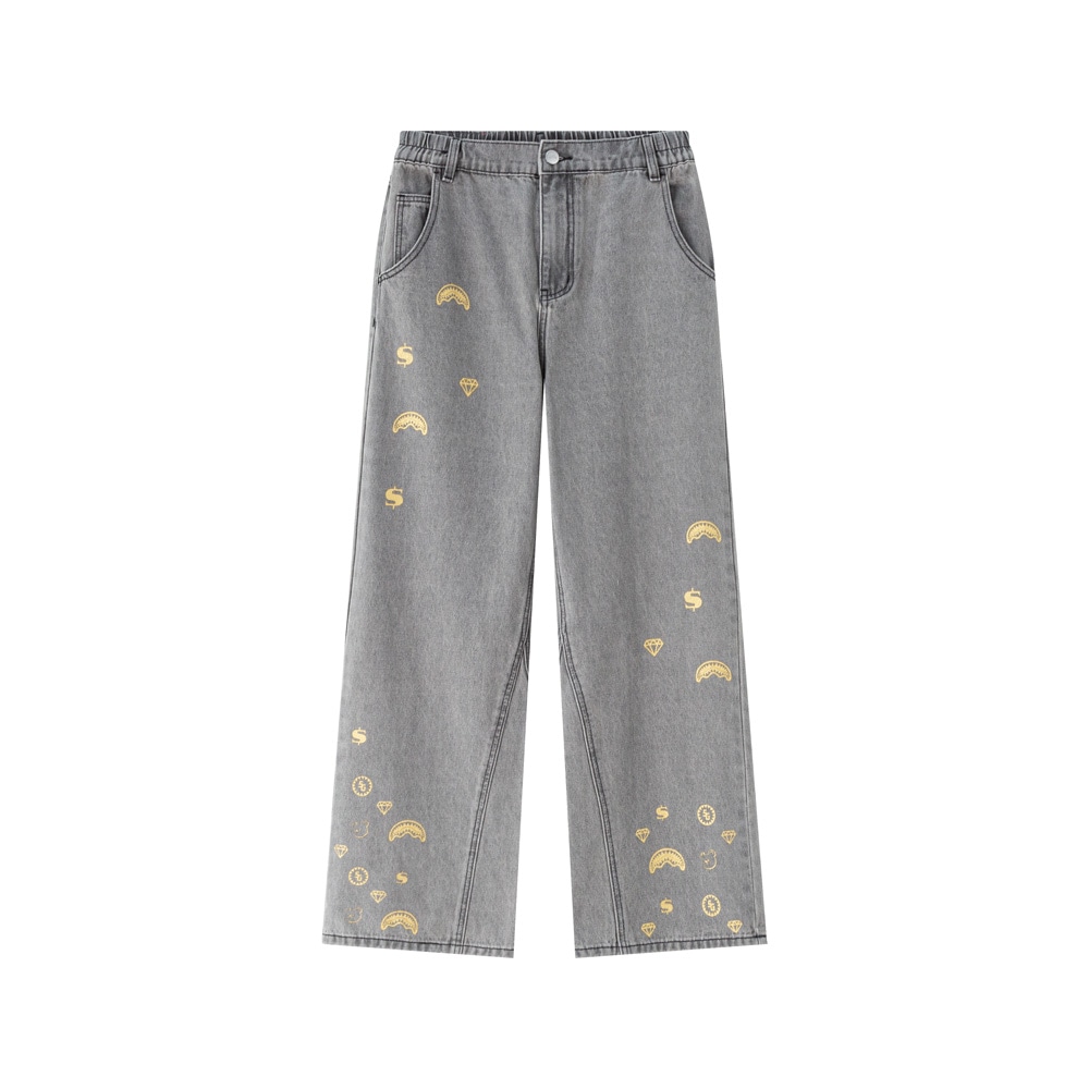 SPRAYGROUND Shark Logo Graffiti Jeans