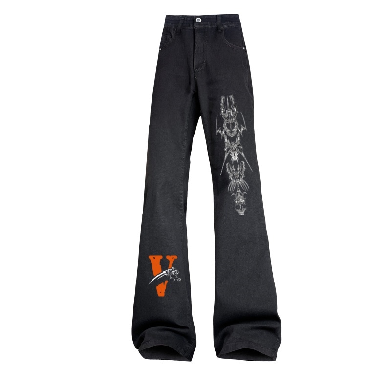 AMBER LIGHT Devil Print Jeans