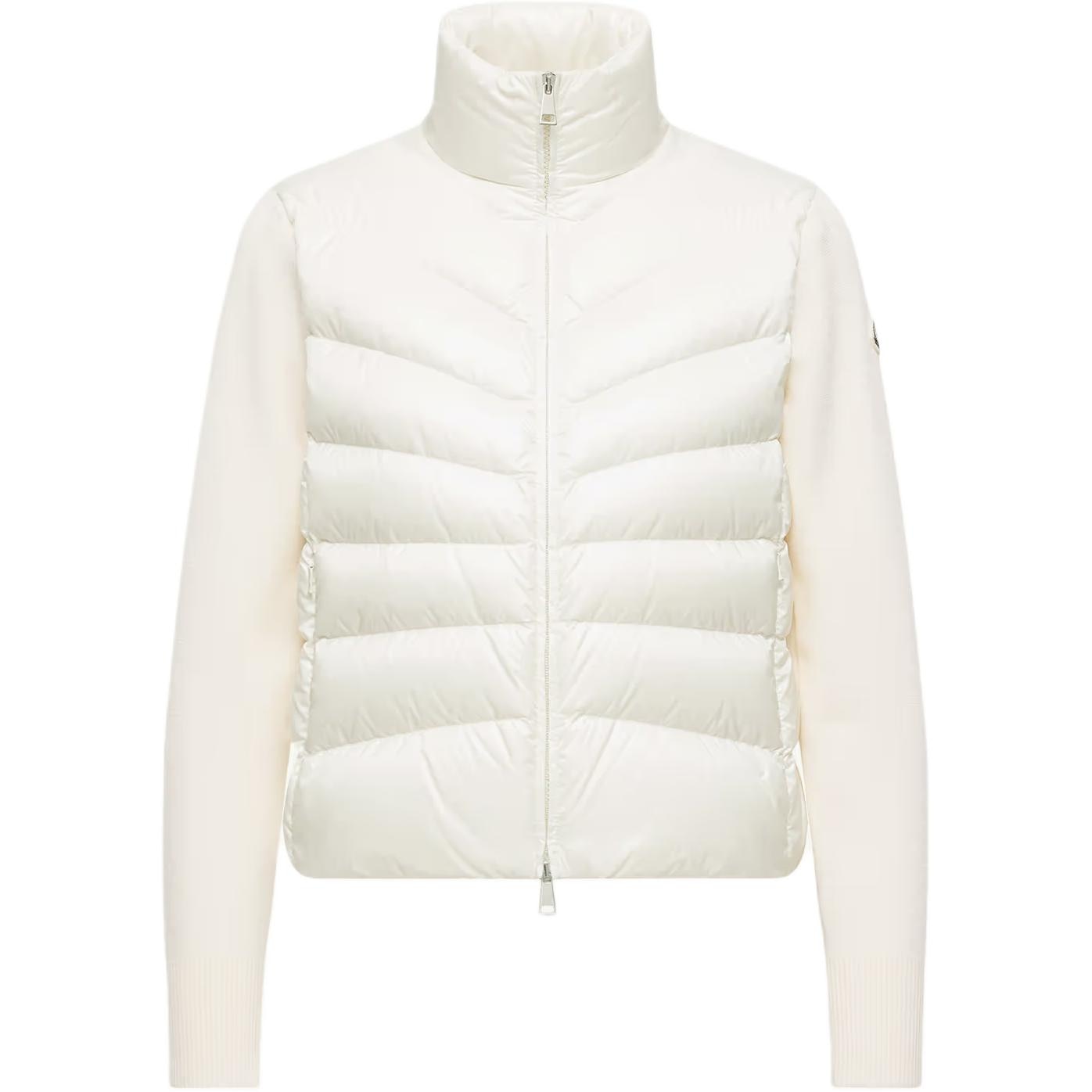 Moncler Padded Wool Cardigan Logo