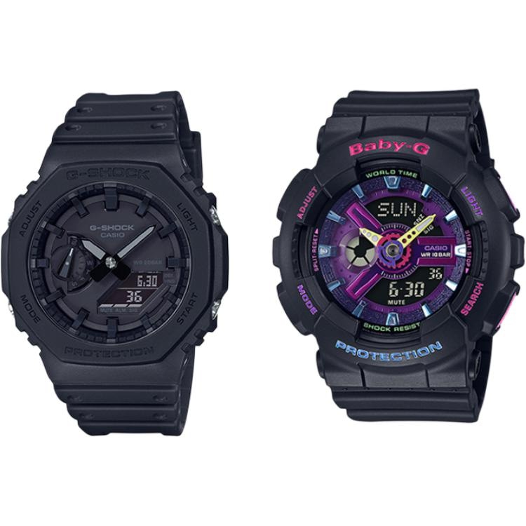 CASIO/卡西欧 Casio G-Shock GA-2100-1A1 + Baby-G BA-110TM-1AER