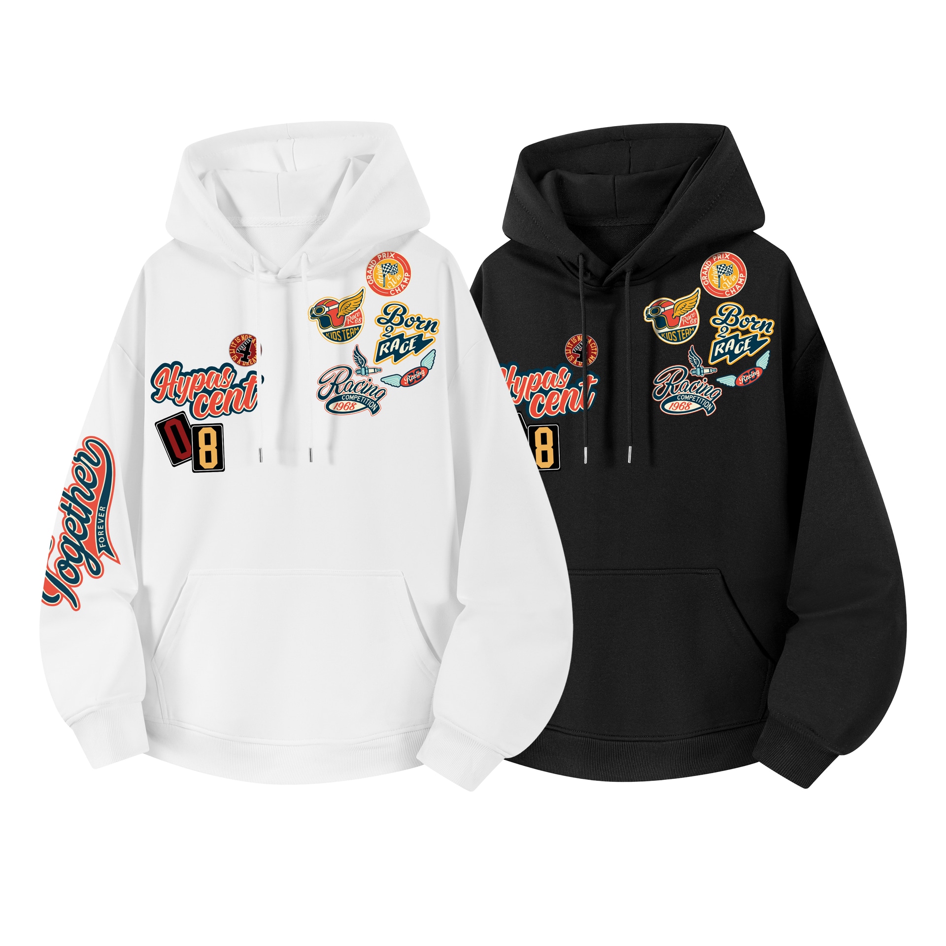 HYPASCENT Vintage Streetwear Sweatshirt Set
