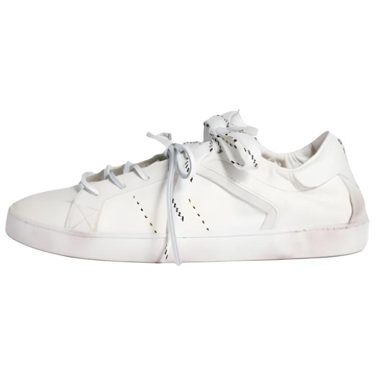 Miu Miu Ruches Leather Sneakers White