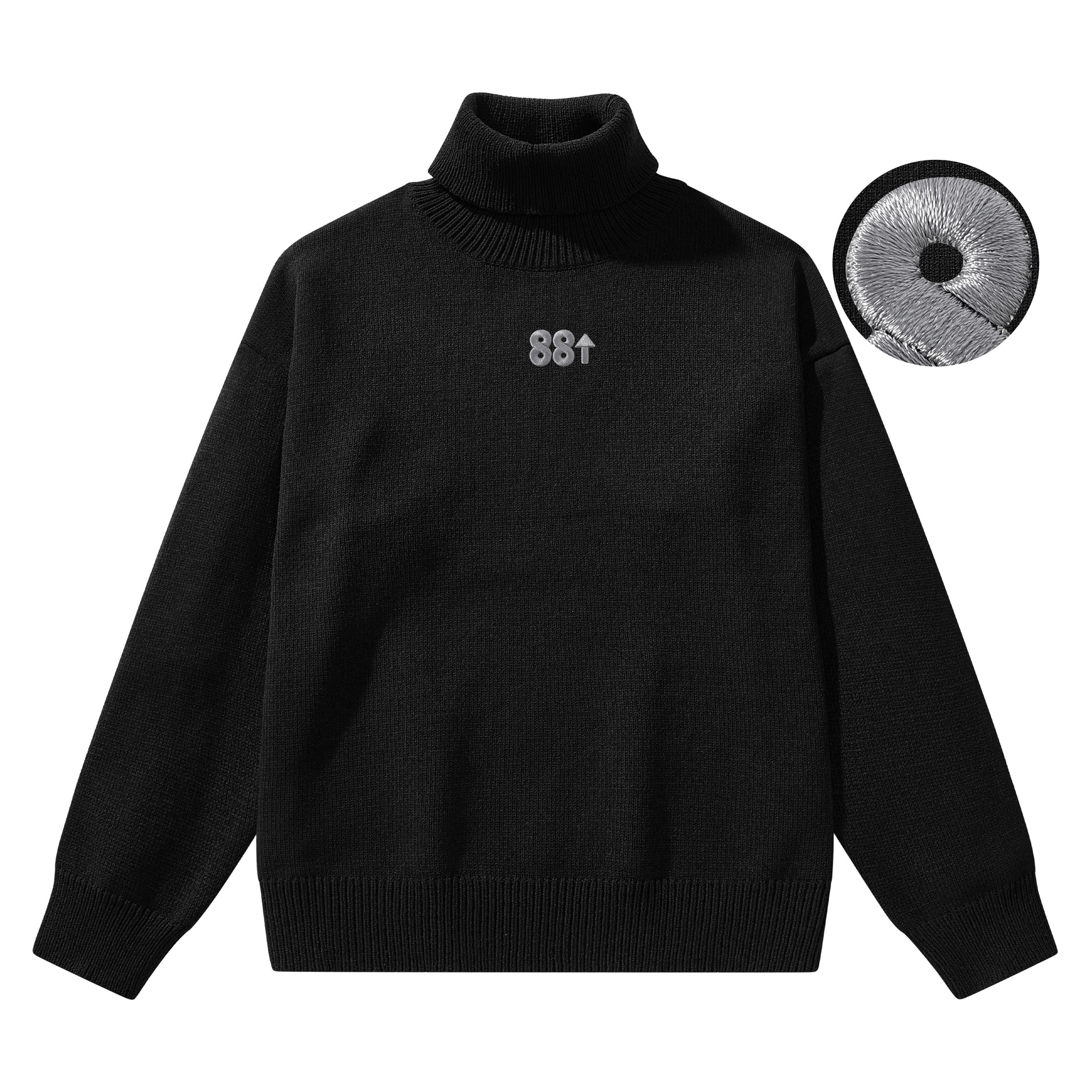 88rising Minimalist Vintage Embroidered Turtleneck Sweater