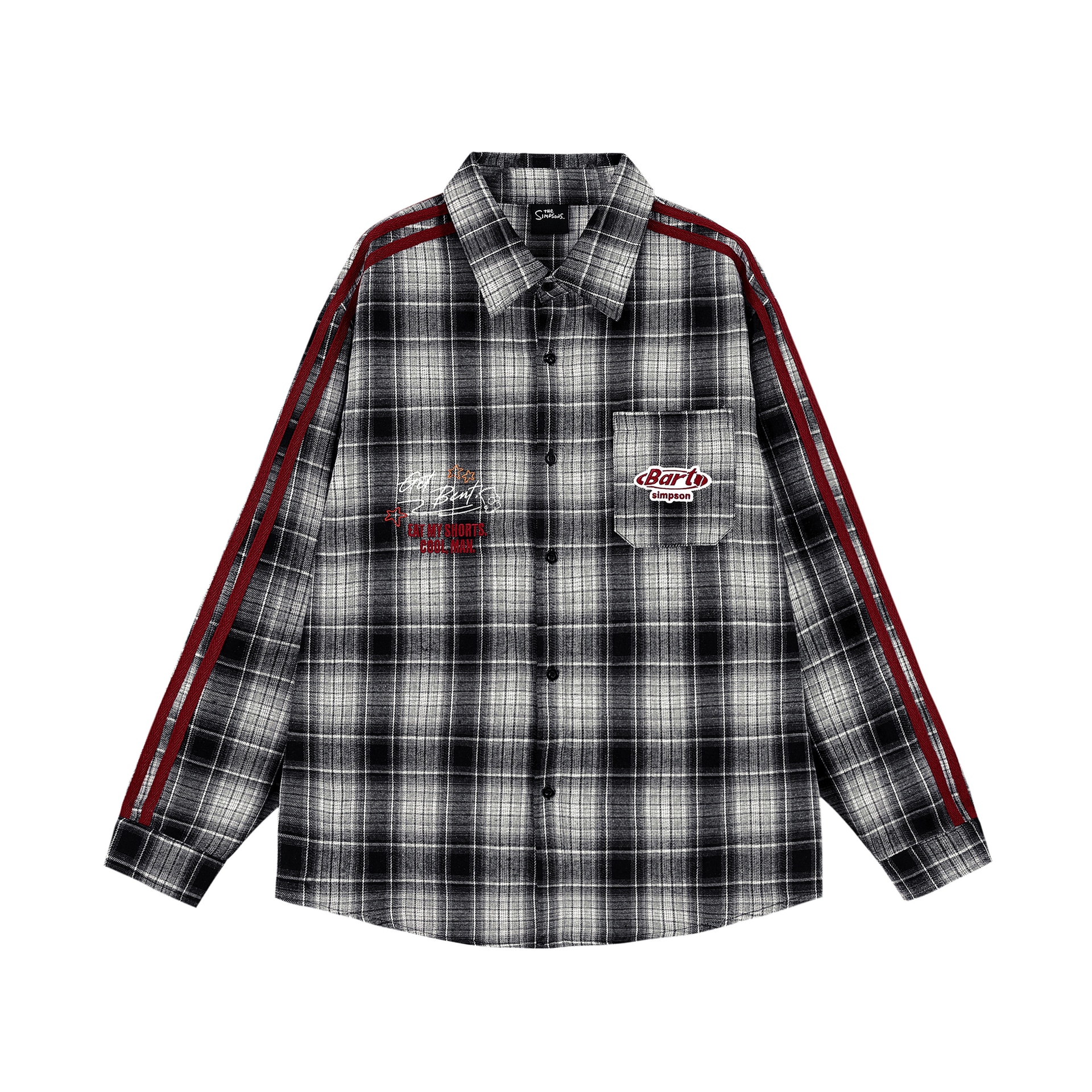 The Simpsons/辛普森一家 The Simpsons Retro Stripe Embroidered Shirt