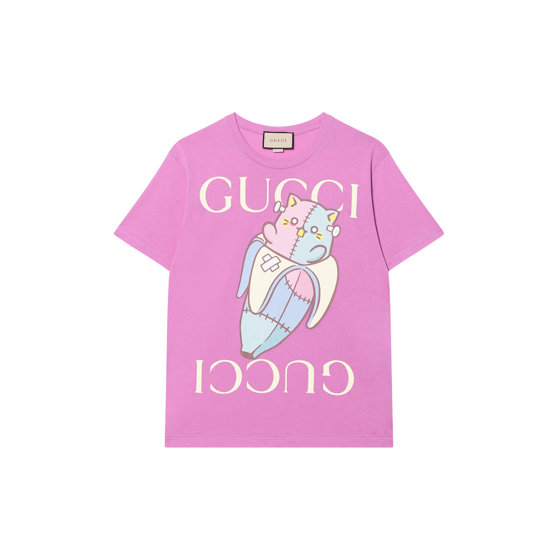 GUCCI/古驰 GUCCI Cartoon Cat Rainbow T-Shirt