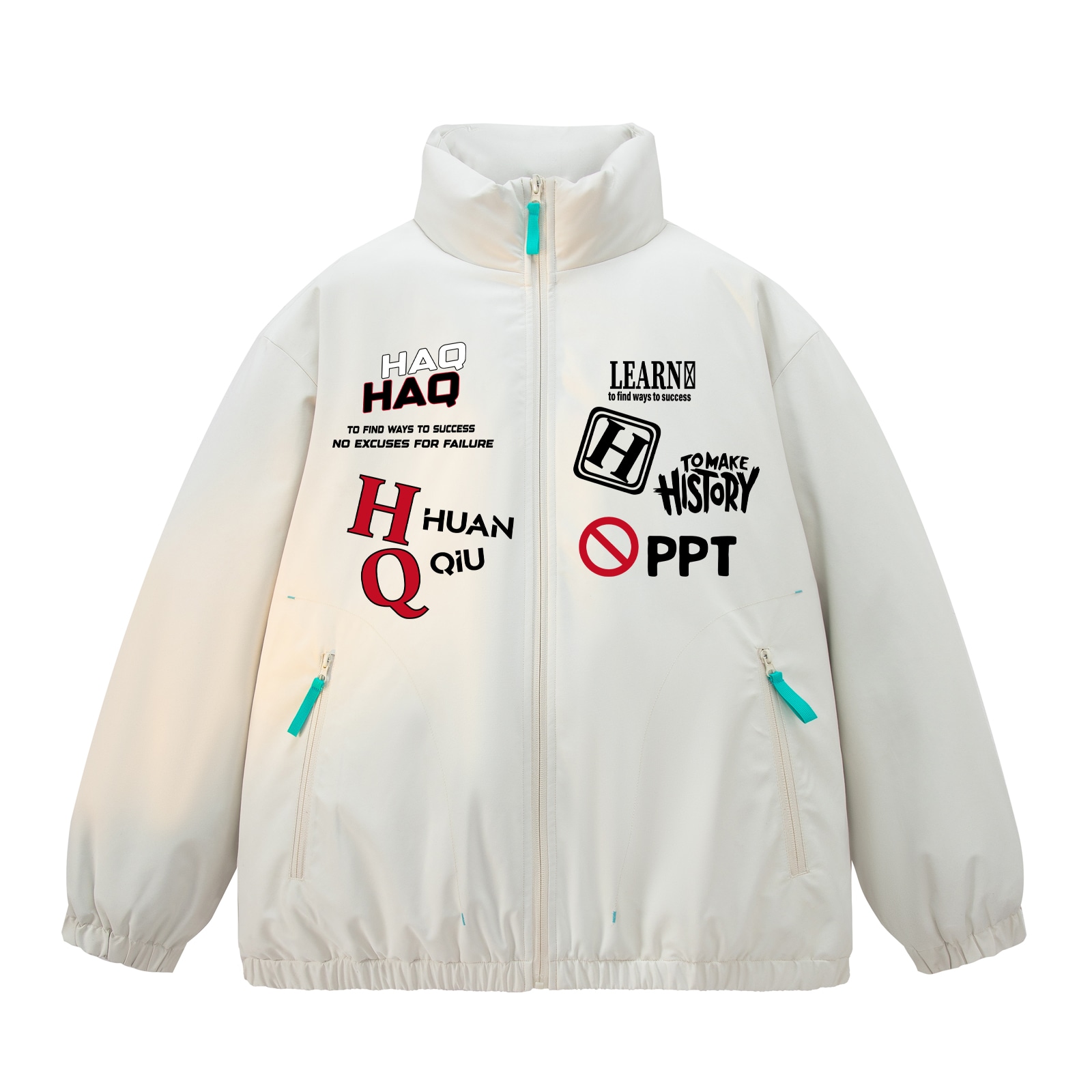 环球 HUANQIU HUANQIU Classic Logo Zip-Up Cotton Jacket