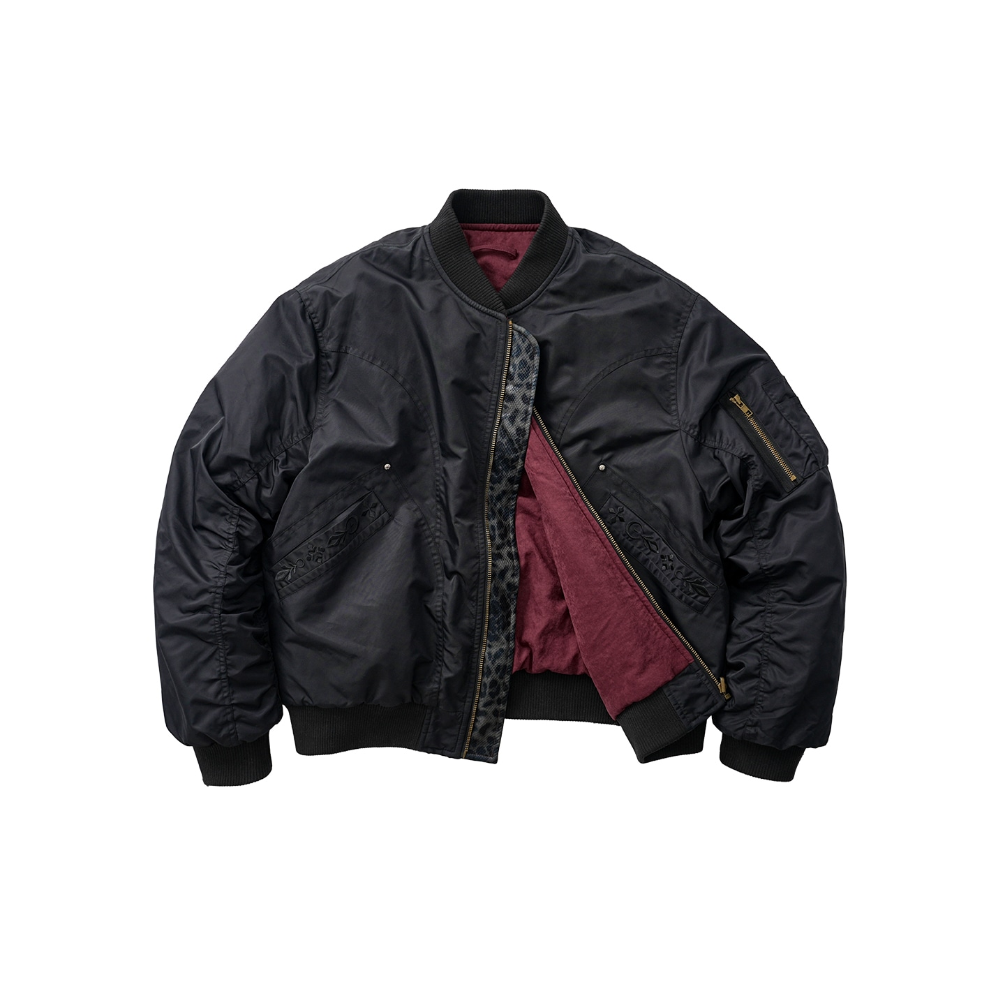 BENMYSHOWER 3M Vintage Reversible Bomber Jacket