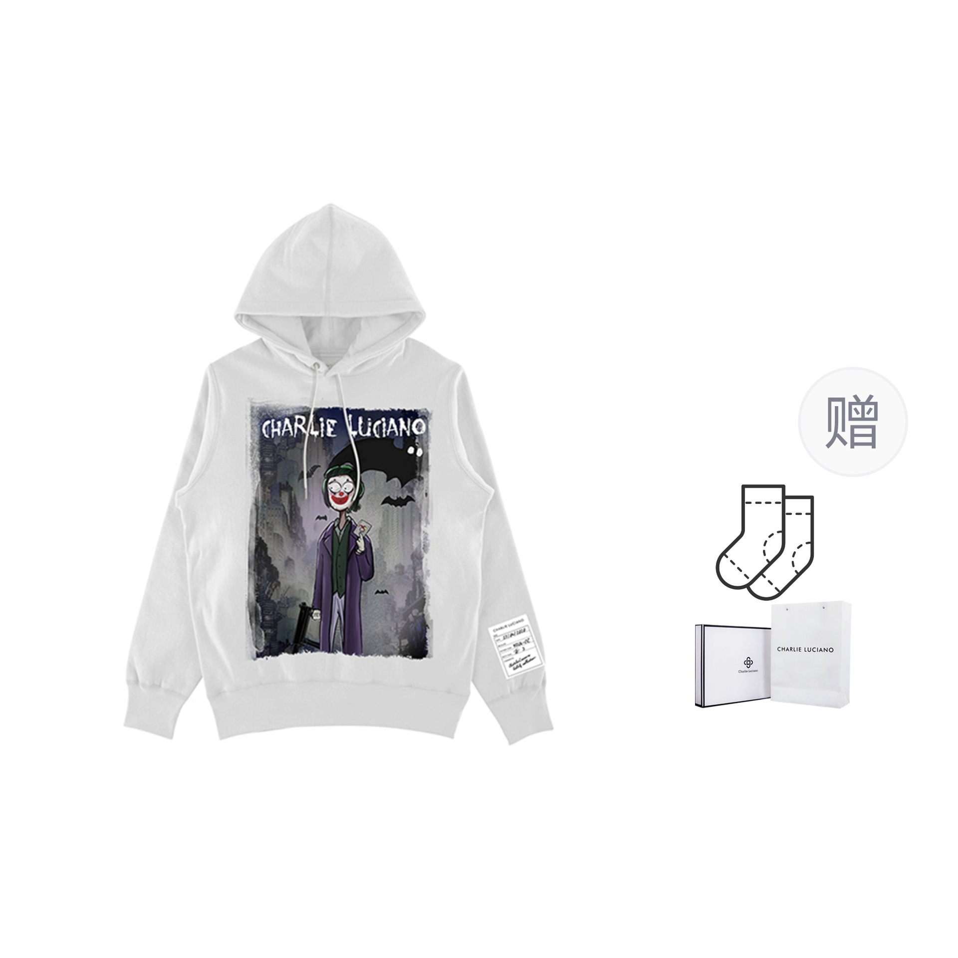 Charlie Luciano Hoodie White