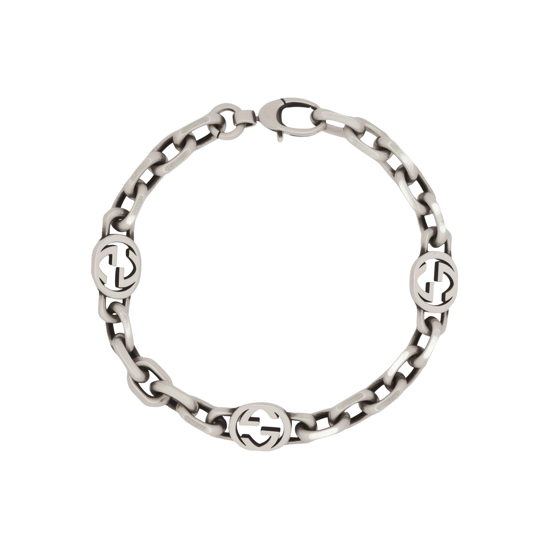 GUCCI/古驰 Gucci Silver Chain Bracelet