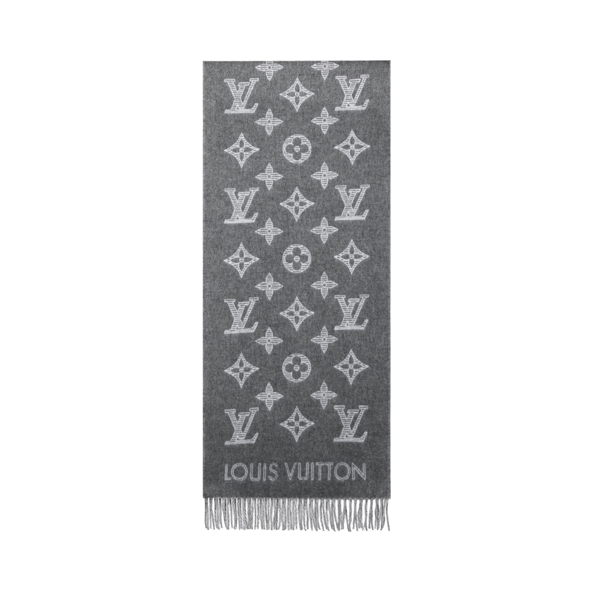 LOUIS VUITTON/路易威登 Louis Vuitton Scarf Grey/Black