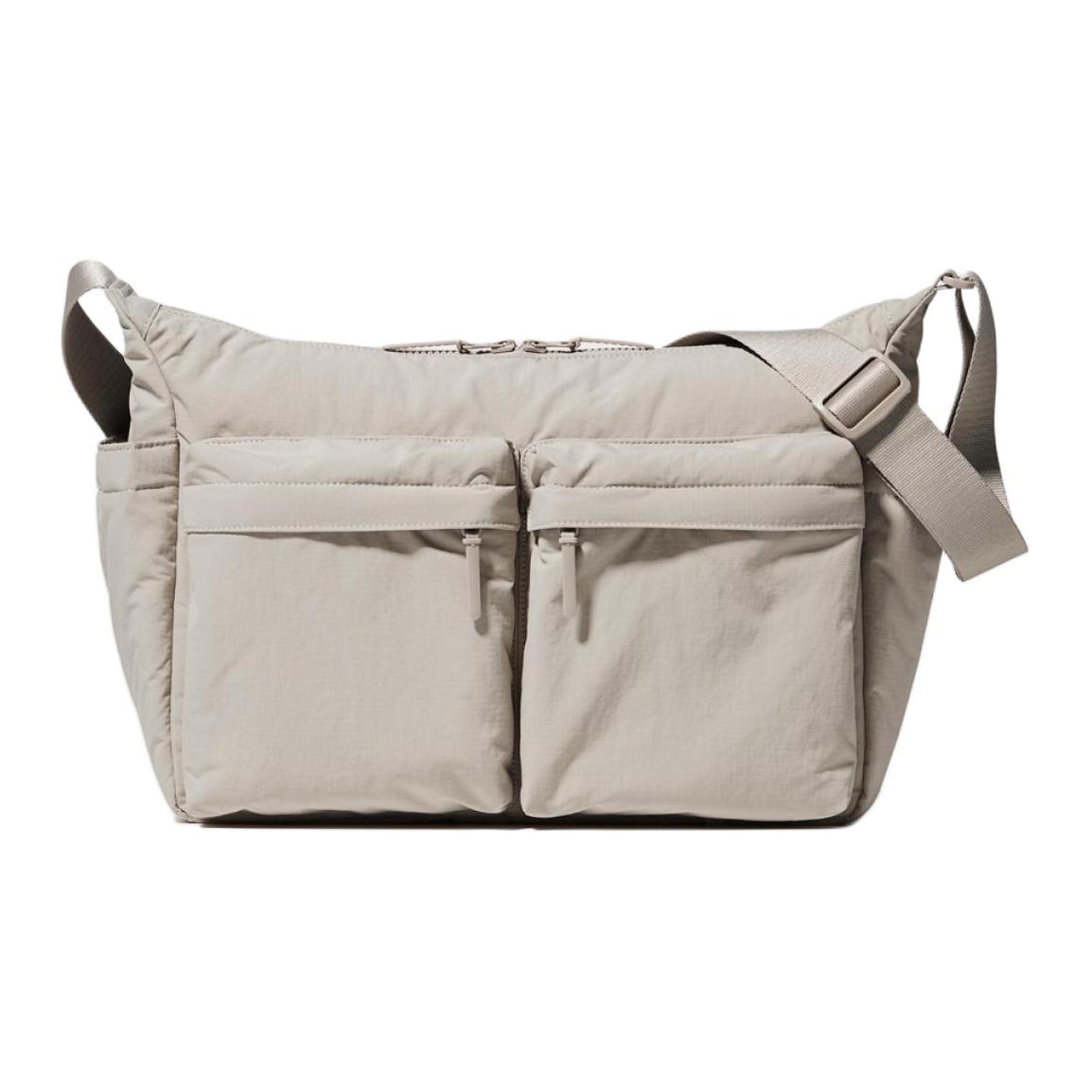UNIQLO/优衣库 UNIQLO Multi-Pocket Nylon Shoulder Bag Beige