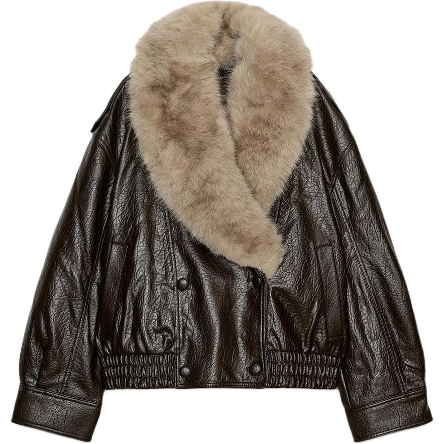ZARA Elastic Hem Collar Jacket