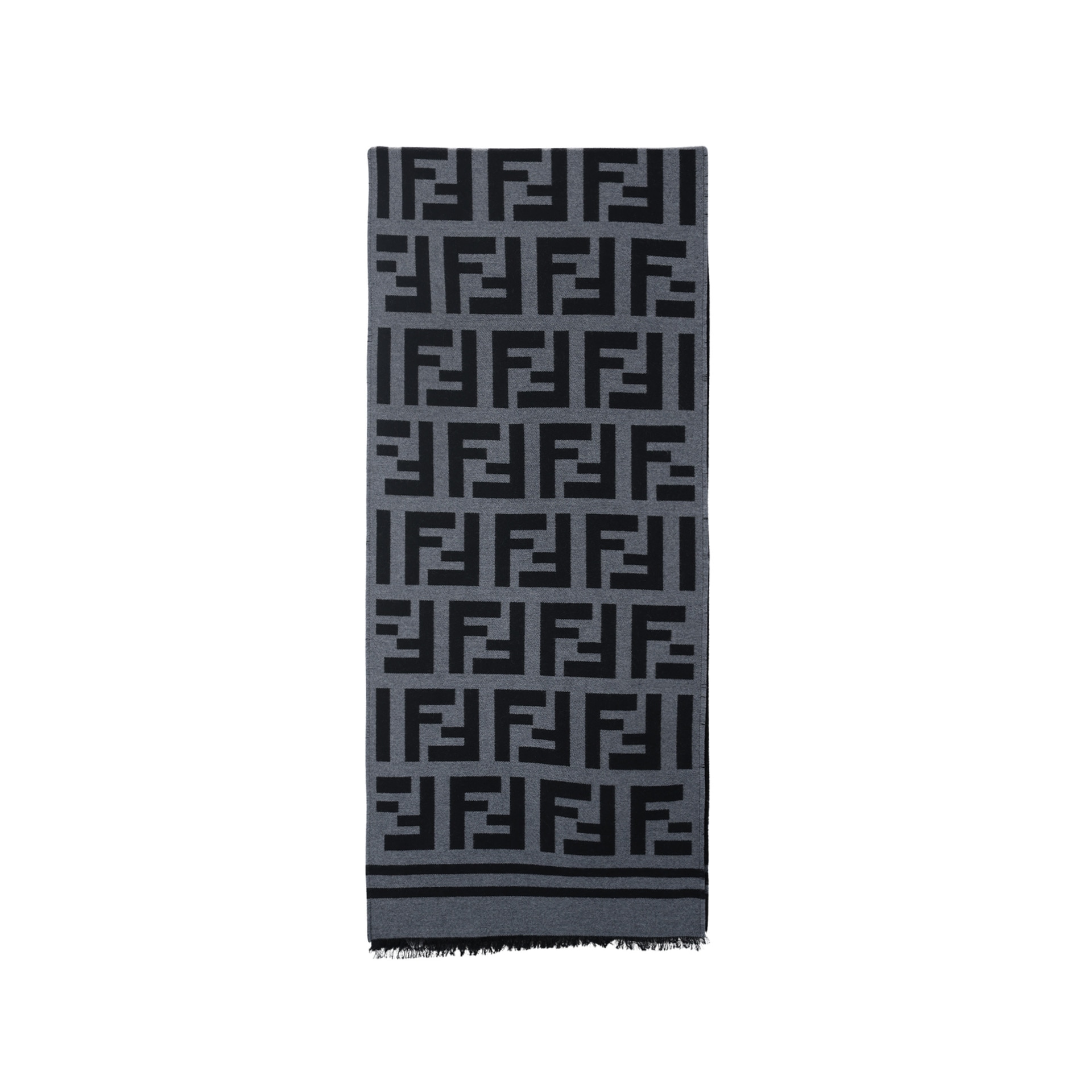 FENDI/芬迪 Fendi Wool Scarf Black Grey