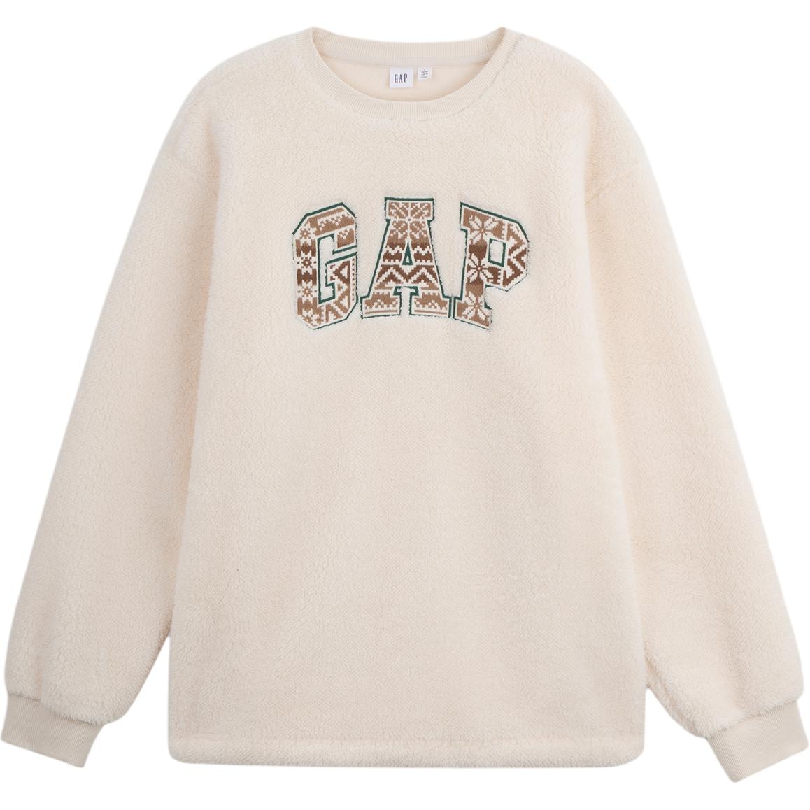 GAP Embroidered Logo Fleece Sweatshirt