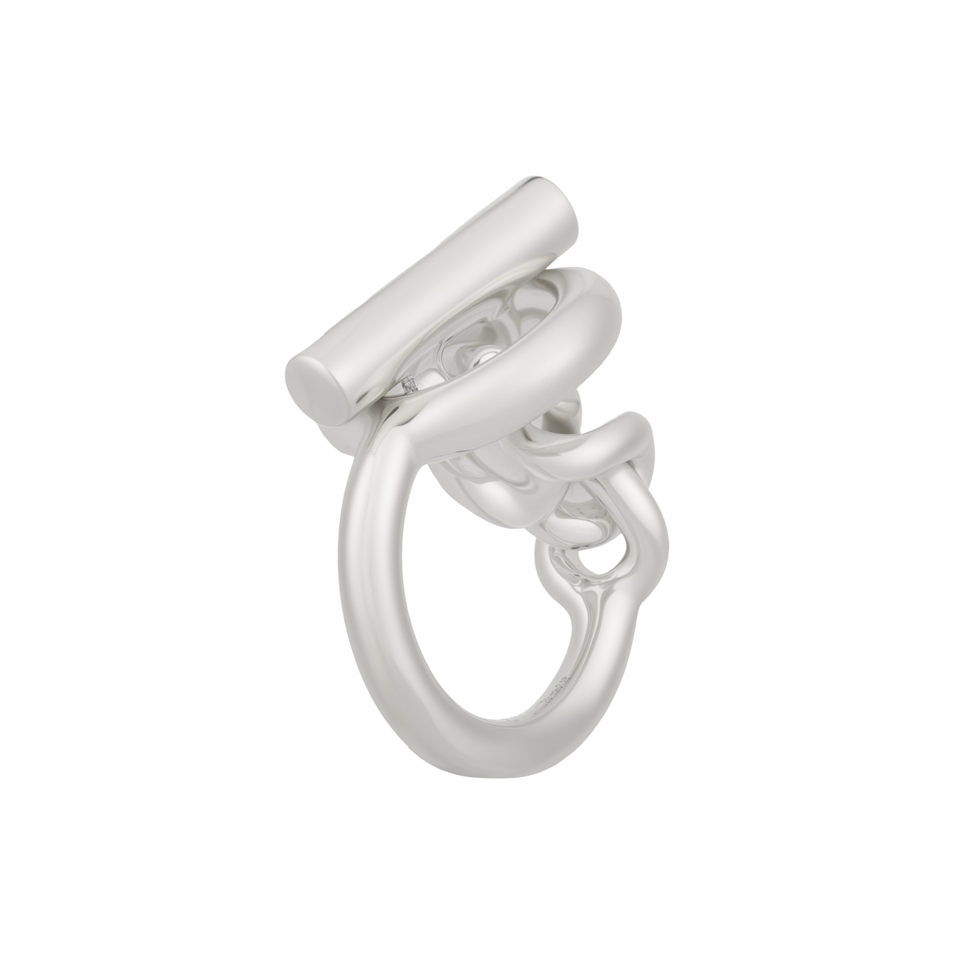 HERMES/爱马仕 Hermes Classic Turn 925 Silver Ring